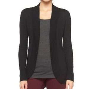 Black open cocoon cardigan